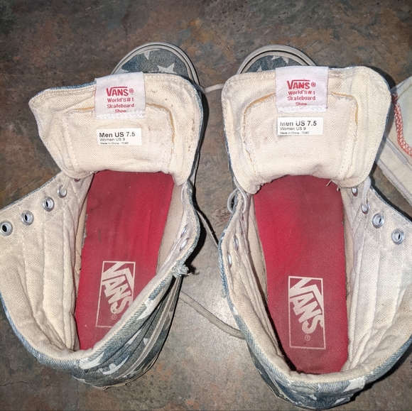 Vans Shoes Sk8 Hi Slim(washed/stars/blue) - Picture 4 of 7